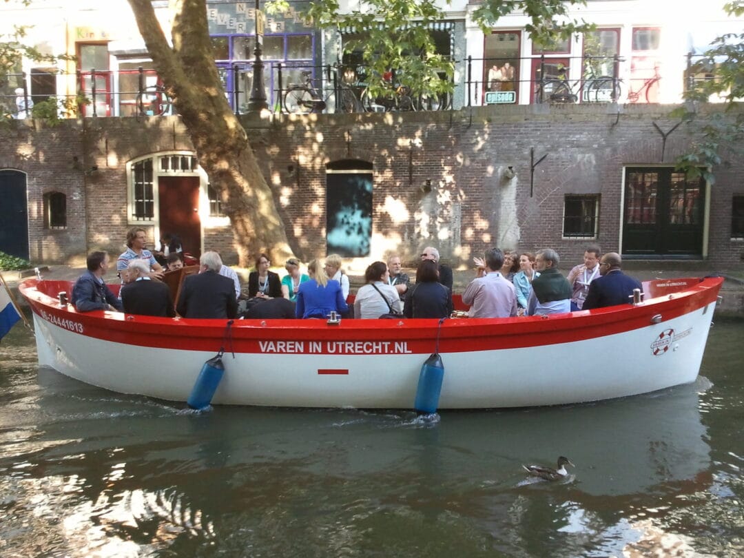 Company outing on the water in Utrecht